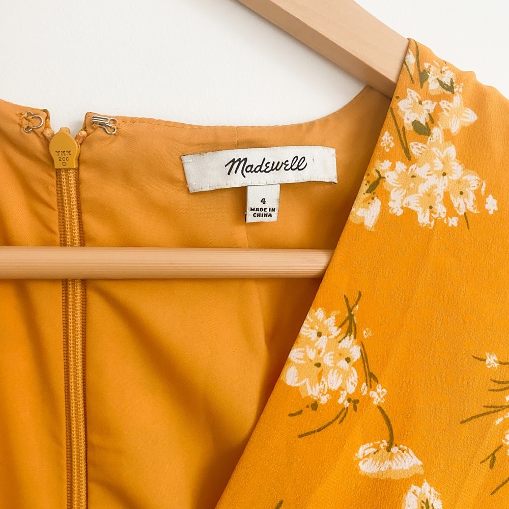 MADEWELL Silk Wrap Maxi Dress in Butterfly Garden